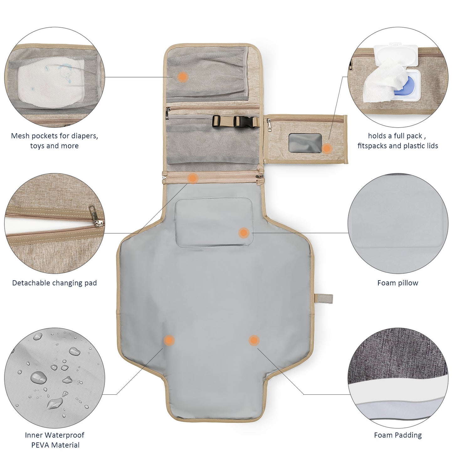 Baby Portable Diaper Changing Pad (Meduim)
